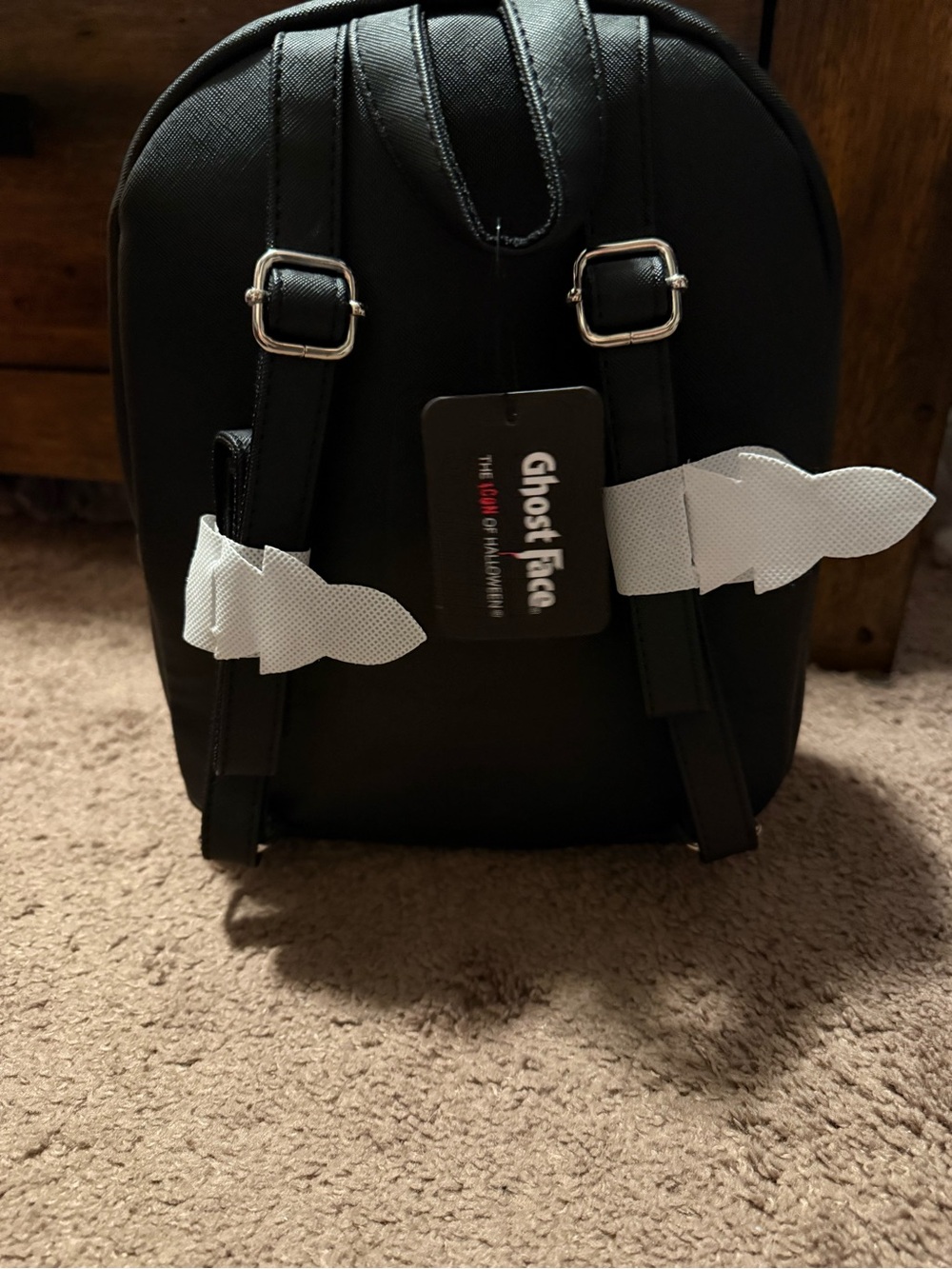 Ghost Face Pink & Black 'You Like Horror Movies Too?!' Mini Backpack and wallet - Picture 4 of 4